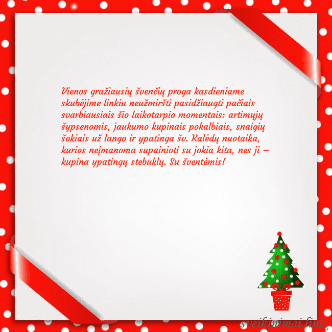 Atvirukas su eglute vazone Vienos gražiausių švenčių proga kasdieniame skubėj Atvirukas su eglute vazone