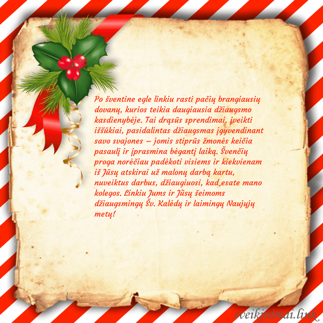 Naujametinis atvirukas ant senovinio popieriaus Po šventine egle linkiu rasti pačių brangiausių do Naujametinis atvirukas ant senovinio popieriaus