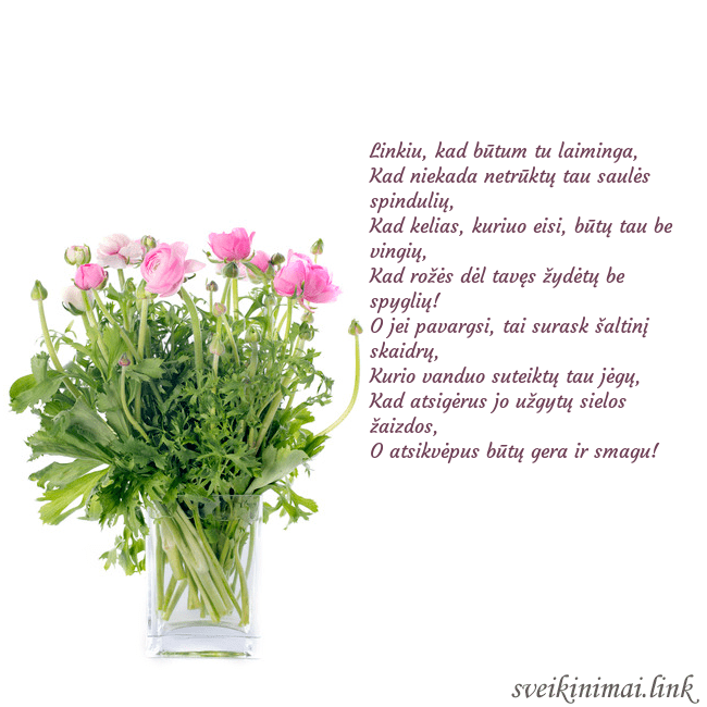 Atvirukas su gėlėmis vazoje