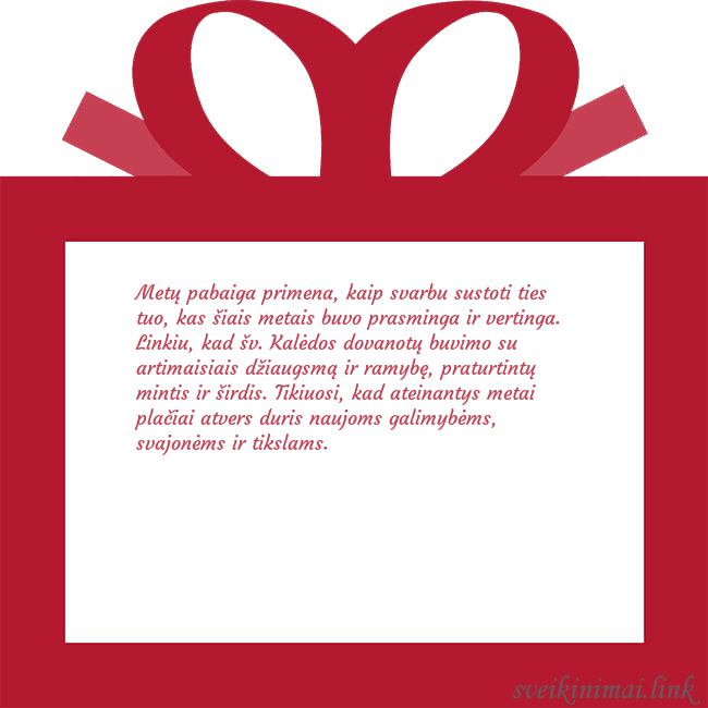 Atvirukas - raudona dovana