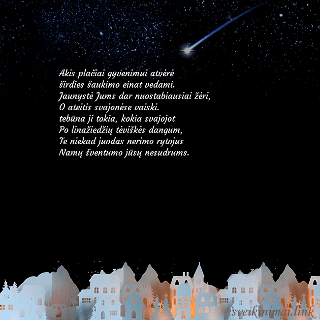 Atvirukas su meteoritu Akis plačiai gyvenimui atvėrė
širdies šaukimo eina Atvirukas su meteoritu