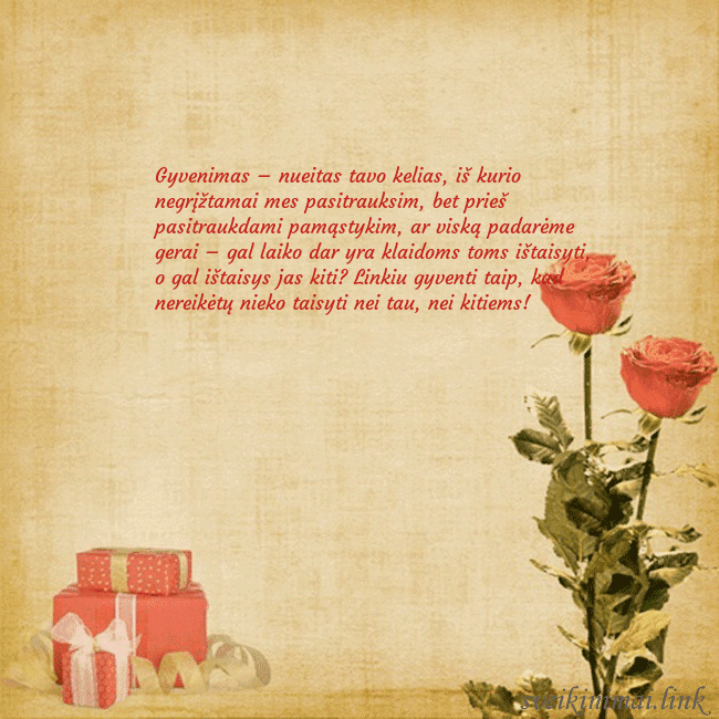 Atvirukas su dviem rožėmis