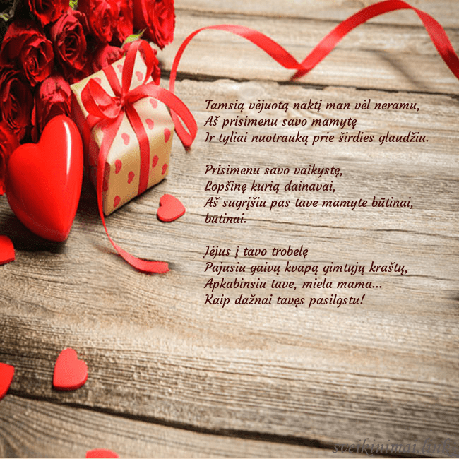 Atvirukas su raudona širdele