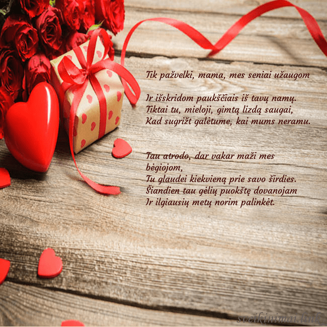 Atvirukas su raudona širdele