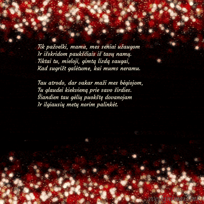 Animuotas mirksintis atvirukas juodas-raudonas