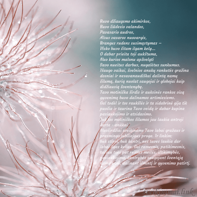 Atvirukas su pūkuotais augaliukais