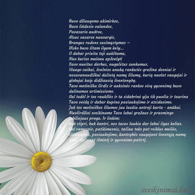 Gimtadienio atvirukas su didele ramune