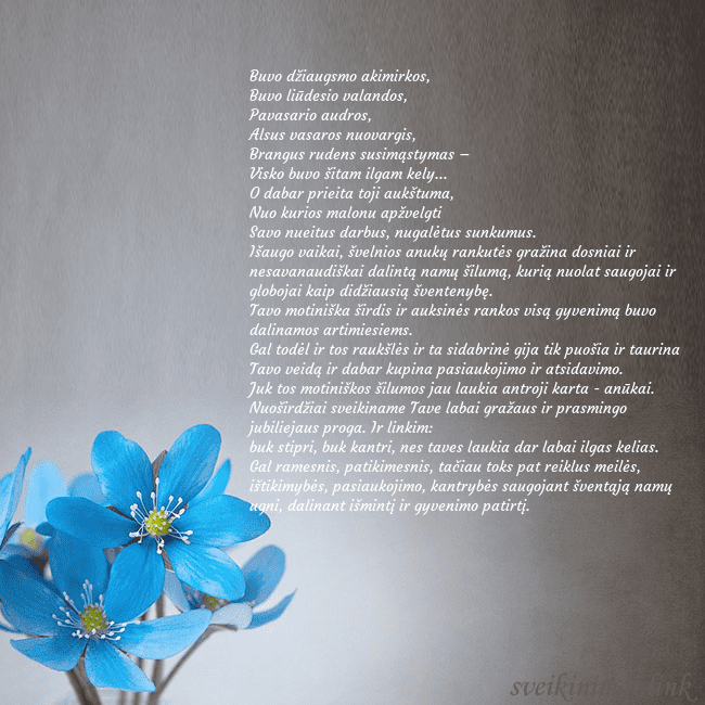 Atvirukas su žibuoklėmis