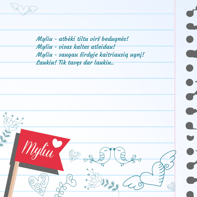 Myliu Myliu - atbėki tiltu virš bedugnės!
Myliu - visas Myliu