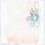 Gimtadienio atvirukai Atvirukas su akvarele pieštomis gėlėmis