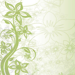 Gimtadienio atvirukai Atvirukas su žaliomis pieštomis gėlėmis